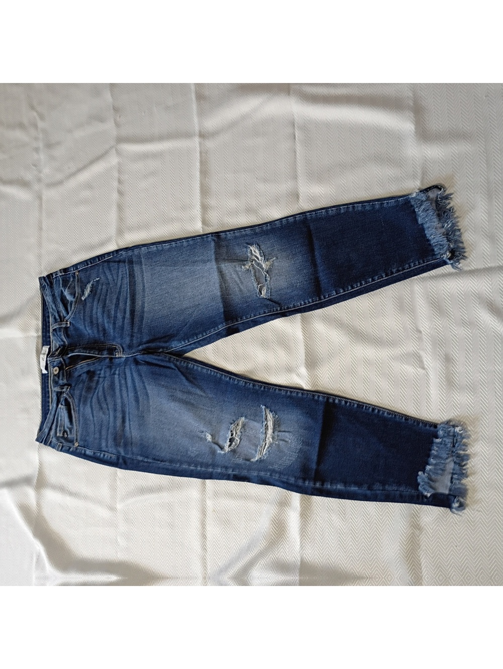 Kardashian Kollection Distressed Blue Denim Jeans Size 15/31